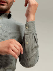 Black & White Geometric Printed Shirt