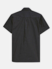 Black & Brown Striped Half Sleeve Shirt