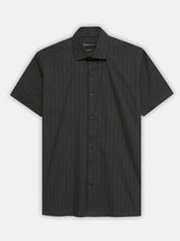 Black & Brown Striped Half Sleeve Shirt