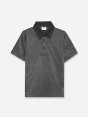 Black Dobby Casual Polo - Junior