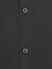 Black Formal Shirt With Inner Collar Detailing