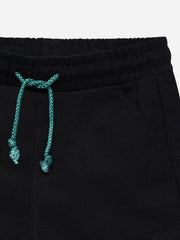 Black Linen Casual Shorts - Junior