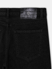 Black Straight Fit Casual Denim