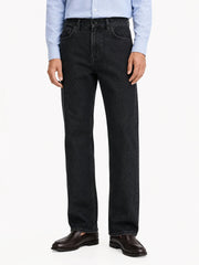 Black Straight Fit Casual Denim