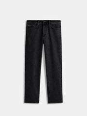 Black Straight Fit Casual Denim