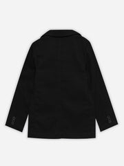 Black Structured Kids Casual Blazer