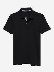 Black 100% Cotton Basic Polo