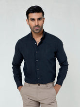 Black 100% Linen Button Down Shirt