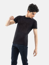 Black Abstract Graphic Printed T-Shirt