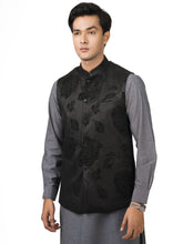 Black Bold Floral Waistcoat