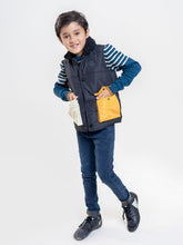 Black Casual Sleeveless Jacket With Sherpa Collar