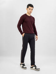 Black Cotton Pajama With Contrasting Detailing