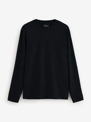 Black Long Sleeve Crew Neck T-Shirt - Women