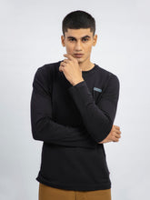 Black Long Sleeve Crew Neck T-Shirt