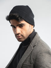 Black Melange Beanie Cap