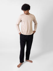 Black Relax Fit Knitted Pajama