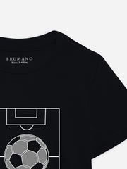 Black 'Pro Player' Printed Casual T-Shirt