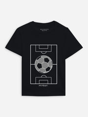Black 'Pro Player' Printed Casual T-Shirt