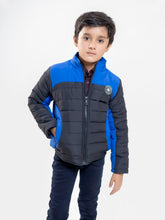 Black & Royal Blue Puffer Casual Jacket - Unisex
