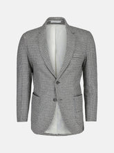 Black & White Houndstooth Wool & Cashmere Blazer - Sartoria