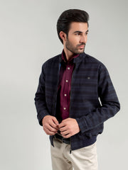Blue Checkered Harrington Jacket