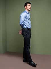 Blue Dobby Formal Structured Shirt