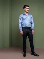 Blue Dobby Formal Structured Shirt