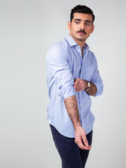 Blue Fine Striped Shirt