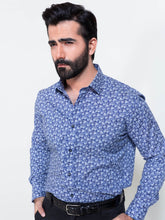 Blue Floral Printed Shirt