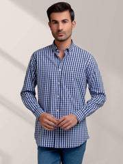 Blue Gingham Button Down Shirt