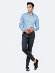 Blue Gingham Formal Shirt