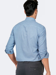 Blue Gingham Formal Shirt