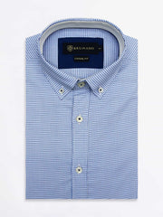 Blue & Grey Houndstooth Shirt