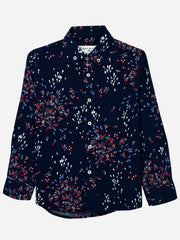 Blue & Red Floral Printed Casual Shirt