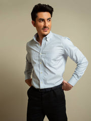 Blue & Yellow Formal Checkered Shirt