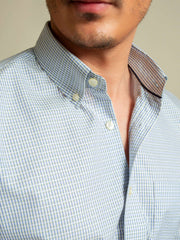 Blue & Yellow Formal Checkered Shirt
