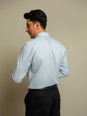 Blue & Yellow Formal Checkered Shirt