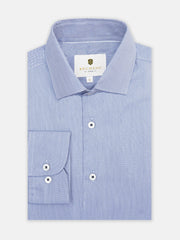 Blue Dobby Structured Formal Shirt - Luxe