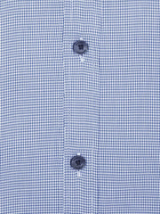 Blue Houndstooth Formal Shirt