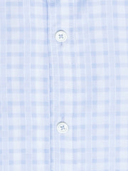 Blue & White Checkered Formal Shirt