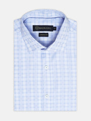 Blue & White Checkered Formal Shirt