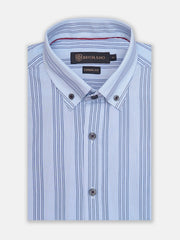 Blue & White Striped Button Down Shirt