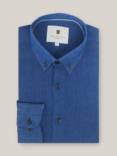 Blue 100% Linen Button Down Shirt