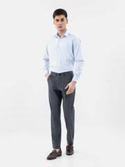 Blue Dobby Structured Formal Shirt