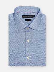 Blue Geometric Printed Shirt