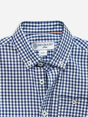 Blue Gingham Button Down Checkered Shirt