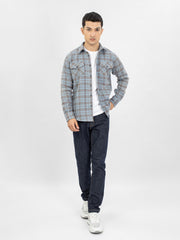 Blue & Brown Flannel Checkered Shirt