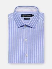 Blue & Pink Striped Formal With Formal Collar