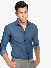 Blue & White Dobby Formal Shirt