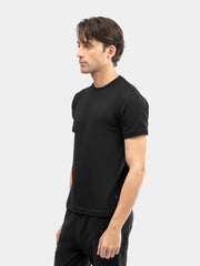 Black Regular Fit Crew Neck T-Shirt